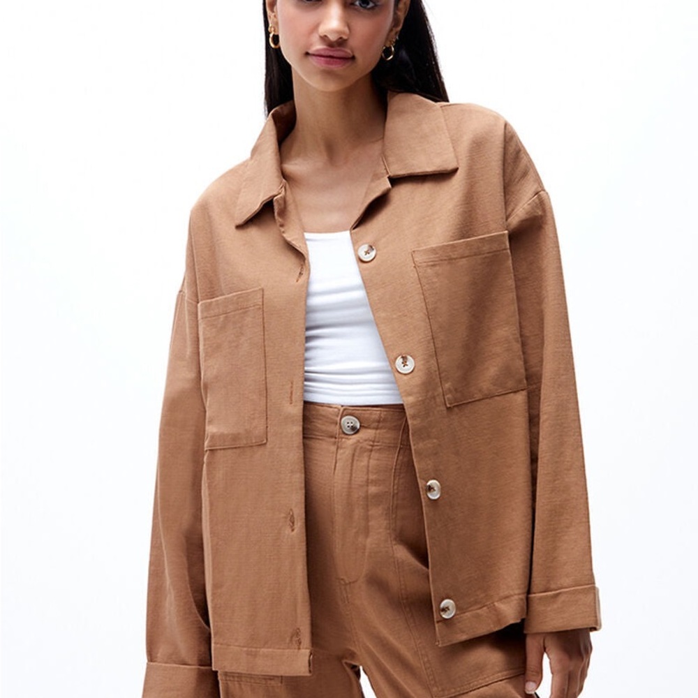 Stylish Women's Tan Utility Jacket